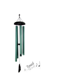 130cm Classic 5 Tube Green Tuned Wind Chime "Natures Melody"