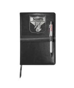 Sydney Swans Retro Leather Notebook with Pen