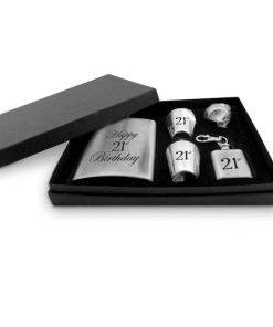 Hip Flask Set 21st