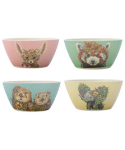 Marini Ferlazzo Wild Planet 4 Piece 14.5cm Bamboo Bowl Set