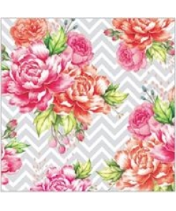 Wrap Kraft Pack Chevron Flowers