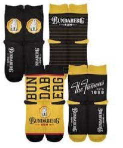 Bundy Bundaberg Rum Bear Socks 4 Sets
