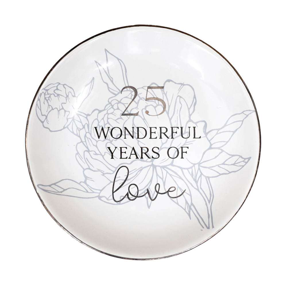 Anniversary 25 Wonderful years Trinket Plate