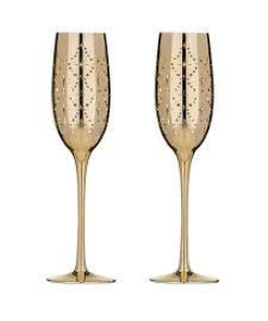 Celeste Gold 2pk Champagne Glass