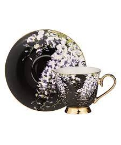 Dark Florals Wisteria Cup & Saucer