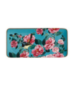 Teas & C's Silk Road Rectangle Platter 33x15.5cm Aqua Gift Boxed