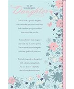 To A Wonderful Daughter Card