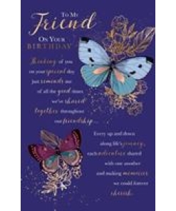 To My Friend On Your Birthday Card