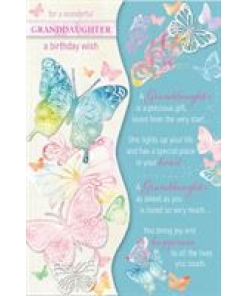 For A Wonderful Granddaughter Card