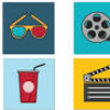 Retro Cinema Pop Art Coasters