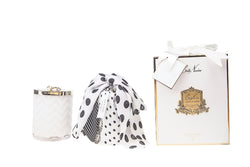 Jasmin Flower Herringbone Candle With Scarf
