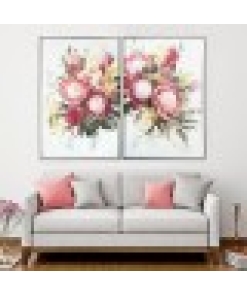 Hand Painted Protea Canvas Print