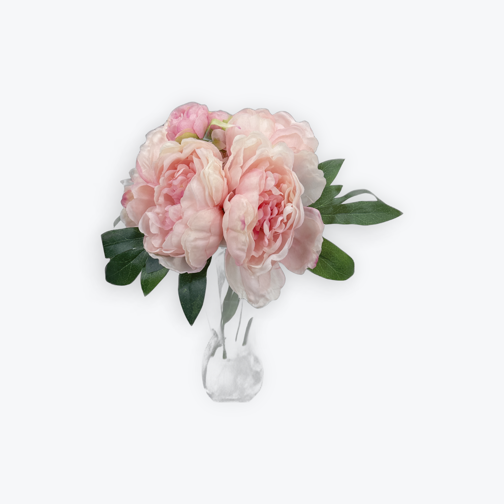 Peony Bouquet Kiara 6 Heads Light Pink 35CM