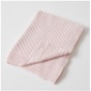 Pink Basket Weave Knit Blanket