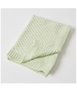 Green Basket Weave Knit Blanket