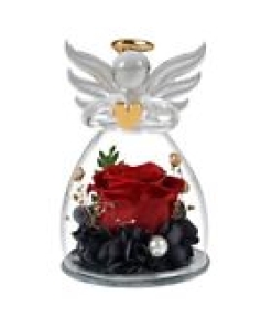 Rose in Glass Dome Eternal Forever Flower