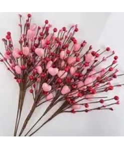 Valentine's Day Heart-Shaped Berry Stems
