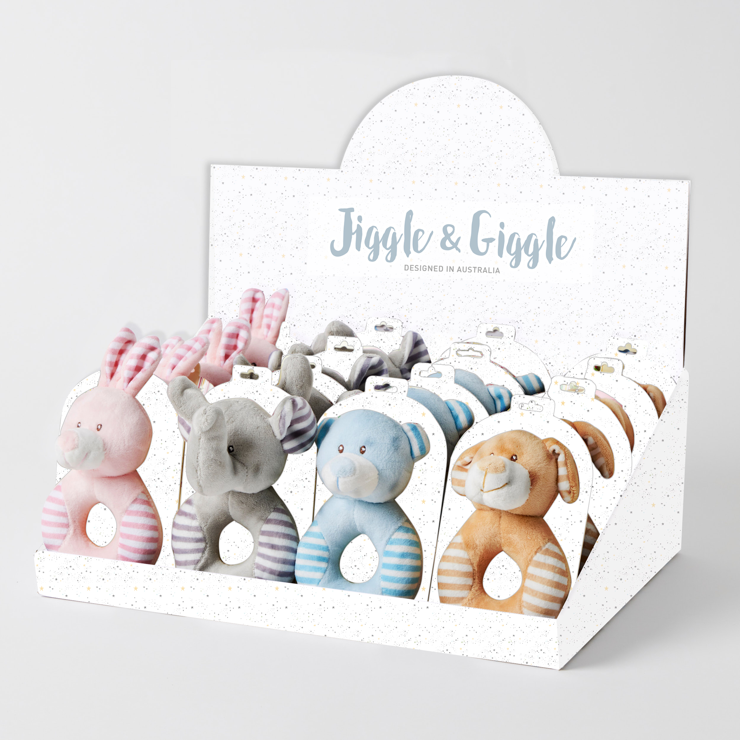 Animal Rattles 4 Asst Designs/Colours