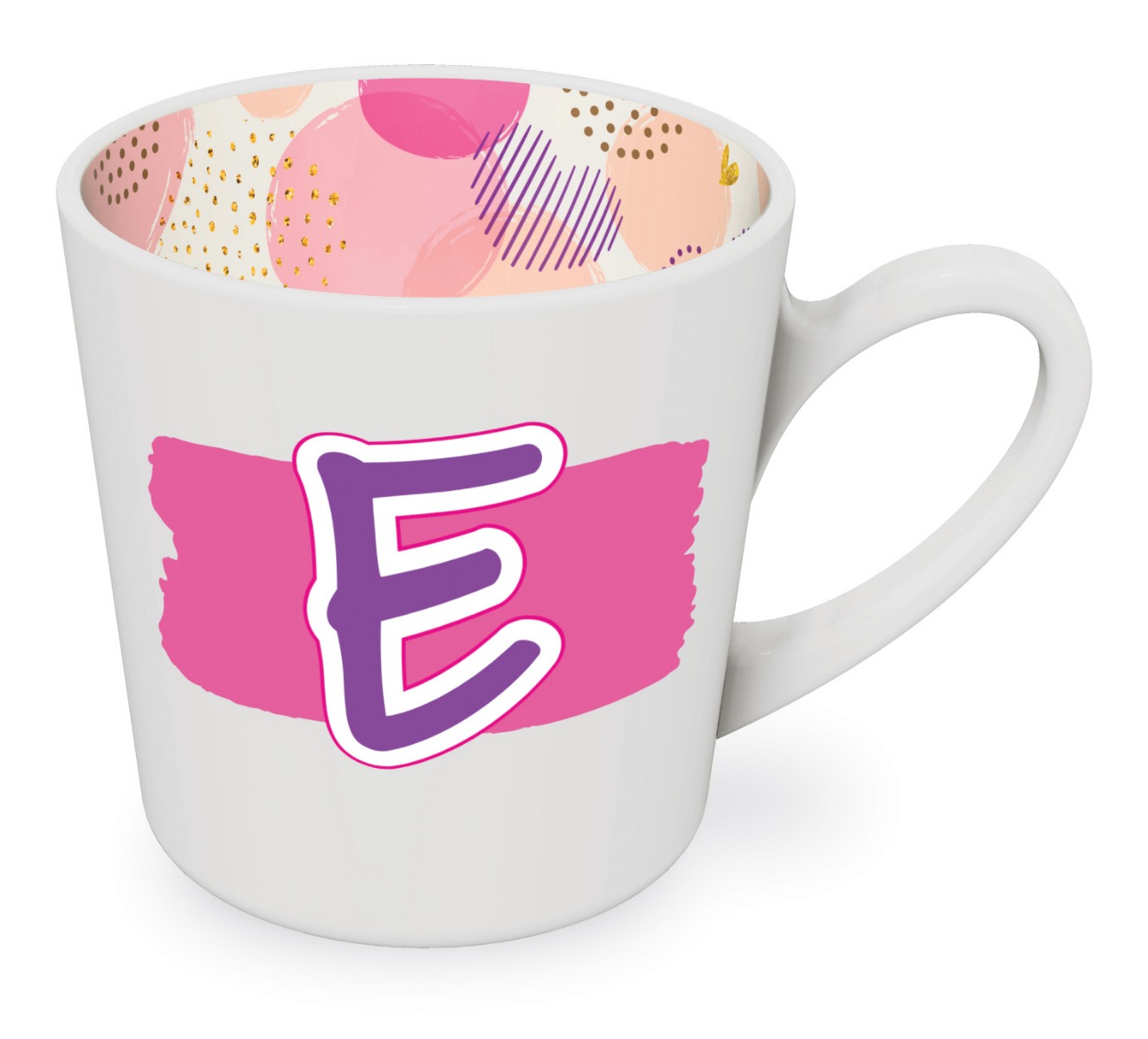 E motif mug female