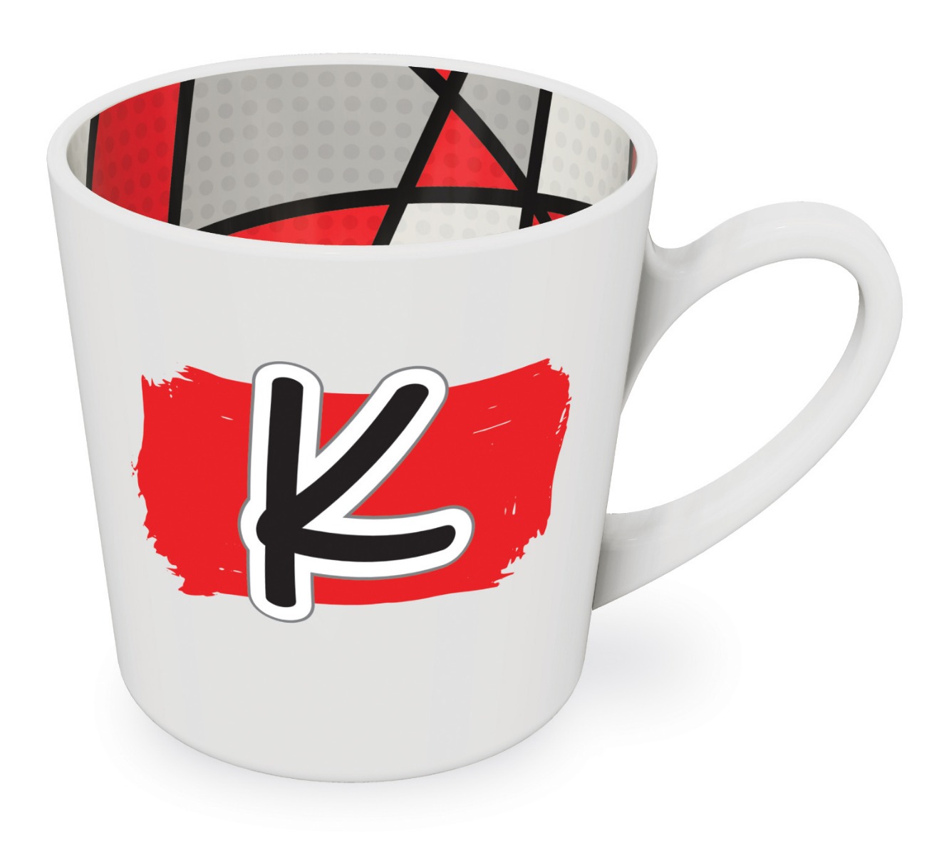 K motif mug male