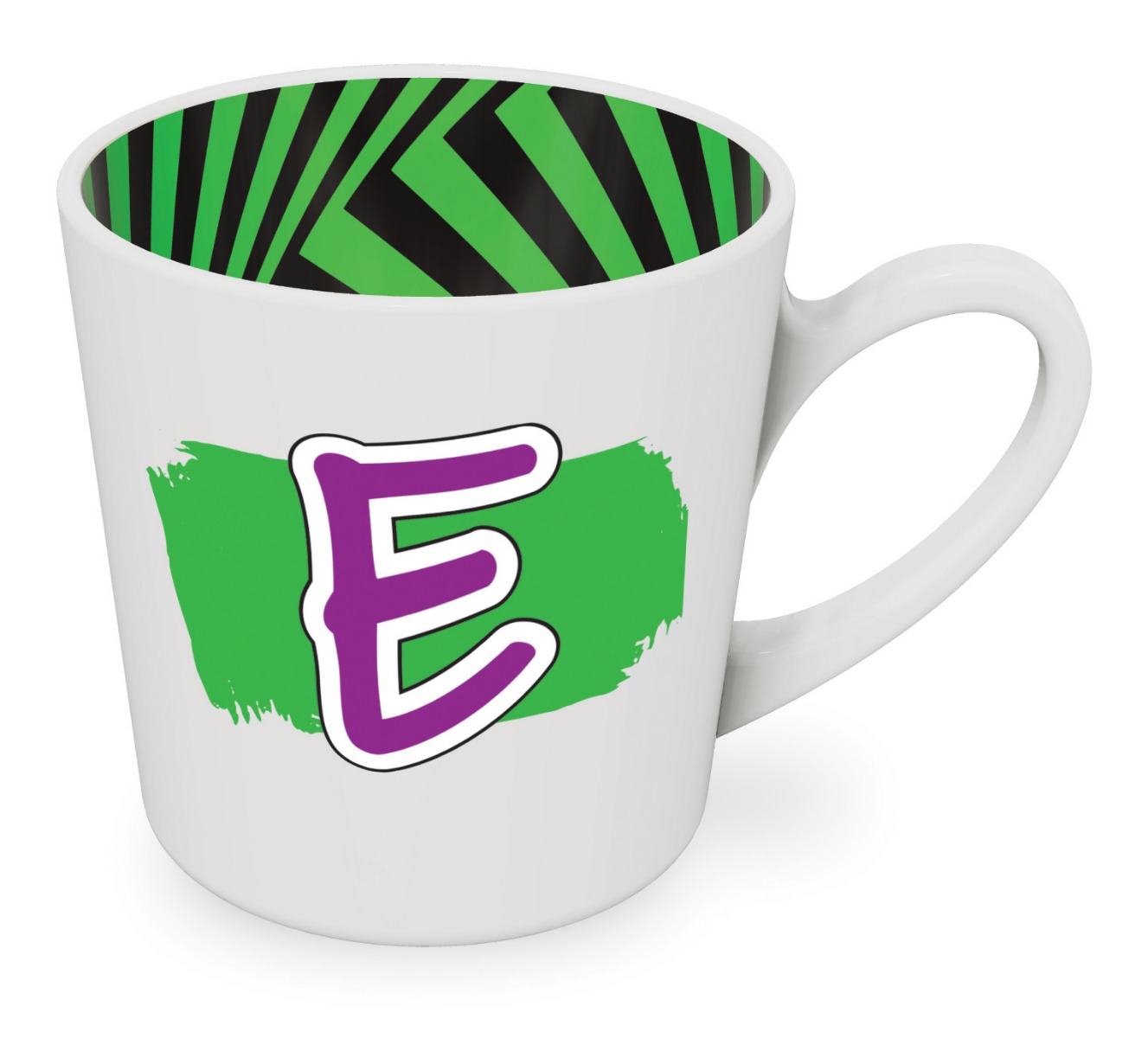 E motif mug male