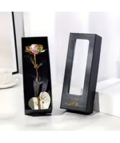 Artificial Rose Flower With Gift Box And Card