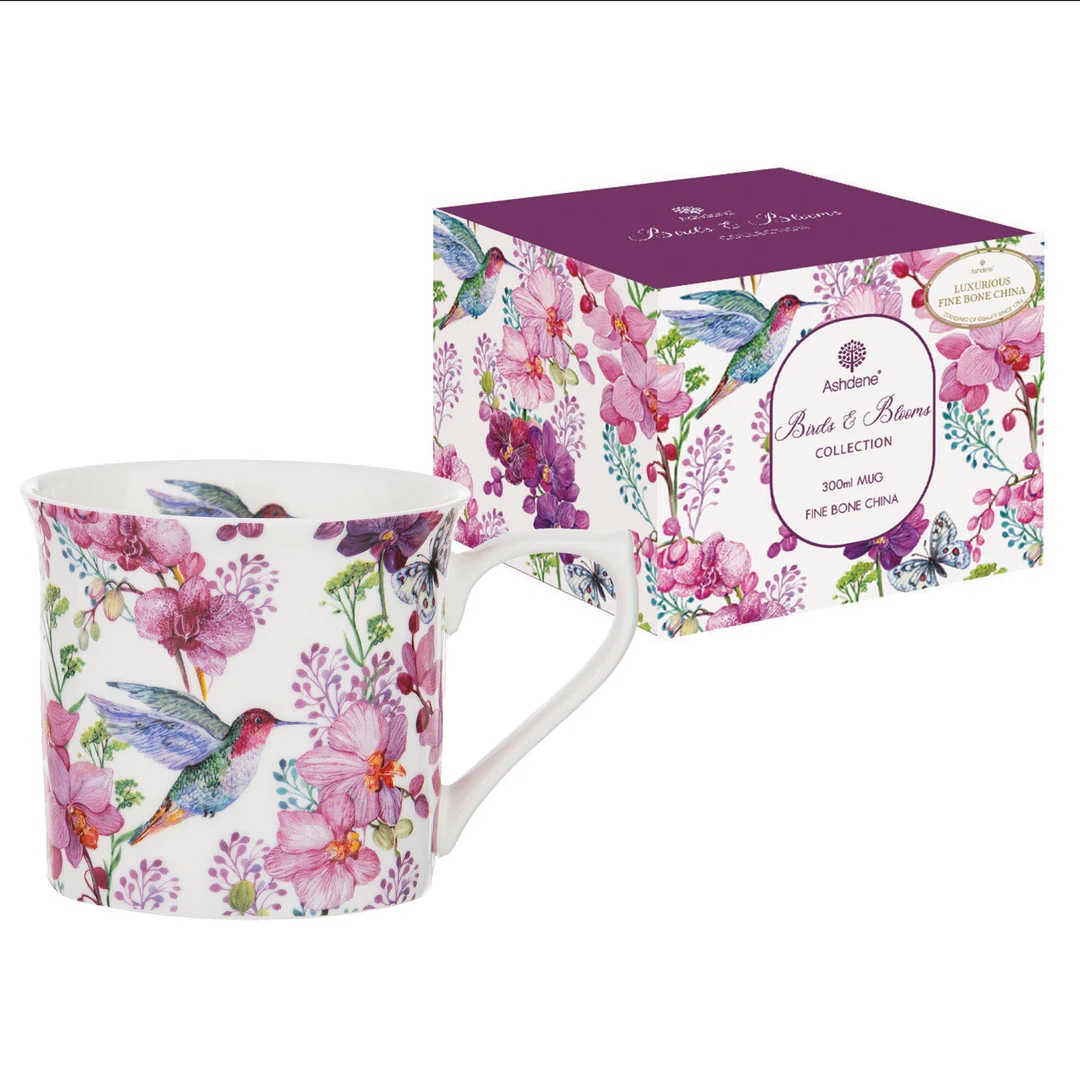 Birds & Blooms Wide Flare Mug