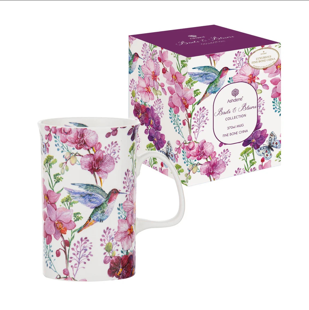 Birds & Blooms Can Mug