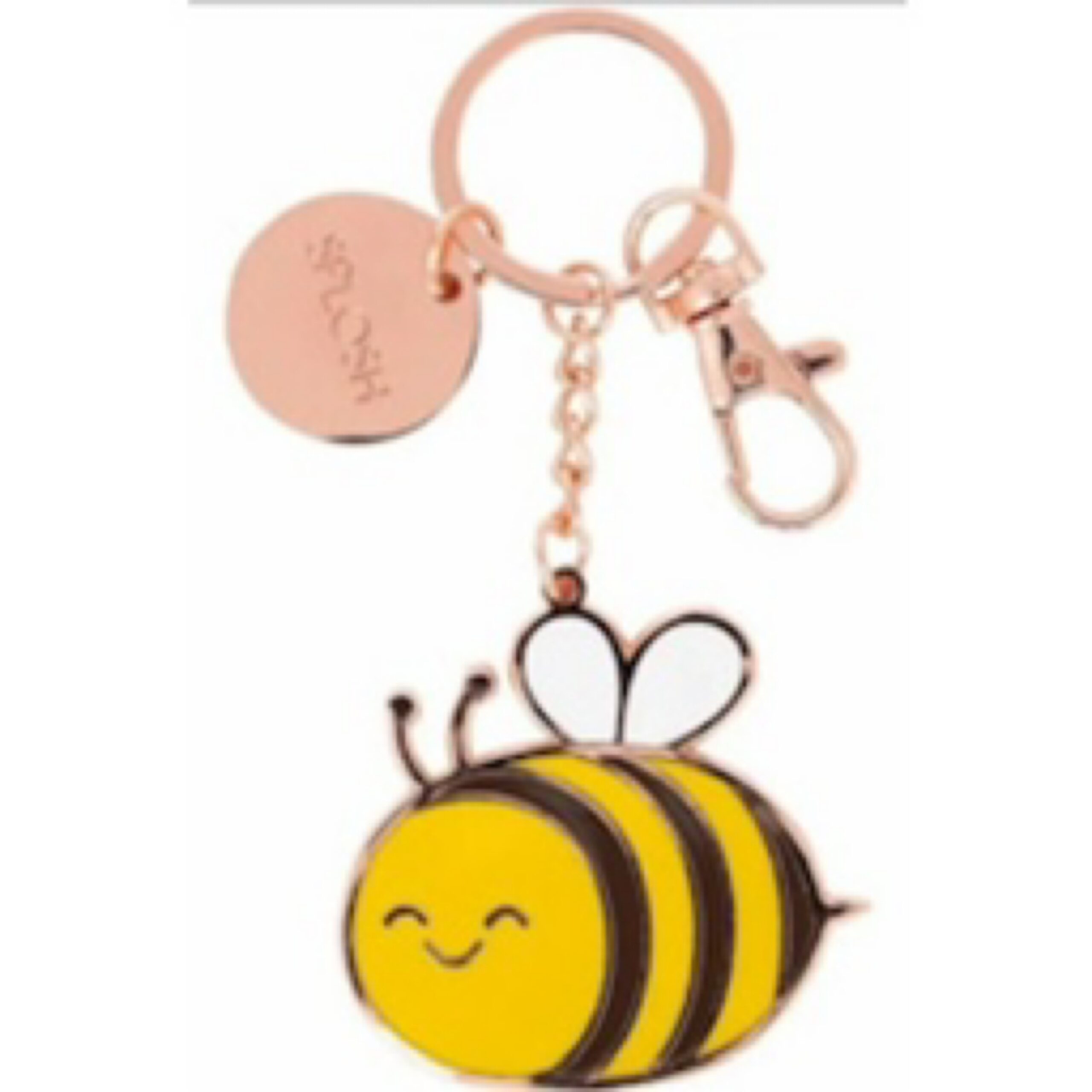 Valentines Day Bee Keyring