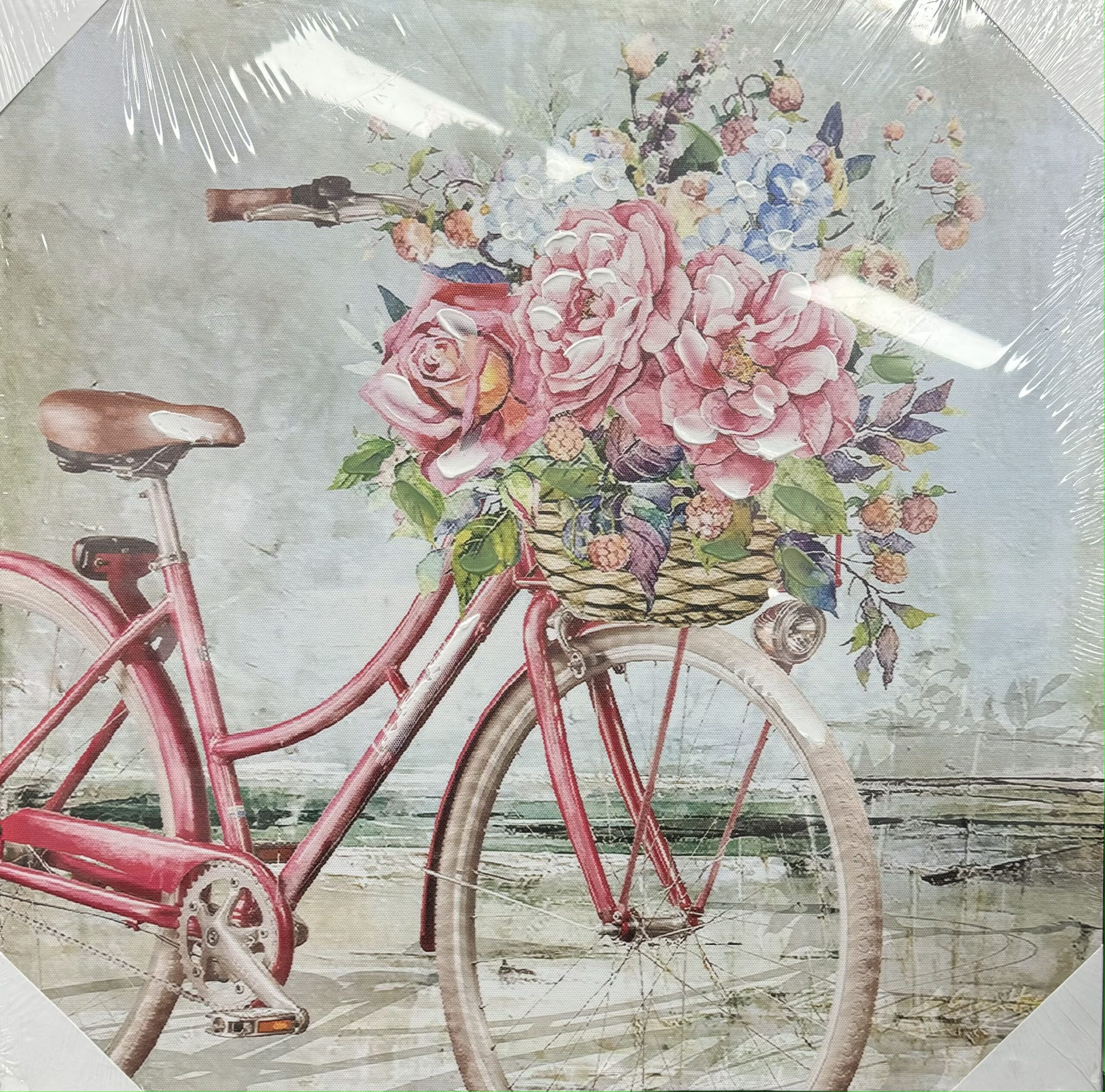 Floral Bike Canvas on Frame