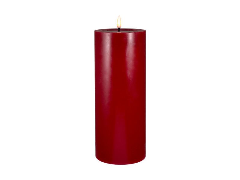 Let's Get Lit LED Flameless Candle 10x25cm Cherry