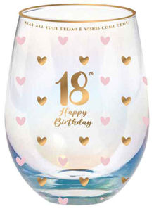 Sweethearts 18th Stemless Glass
