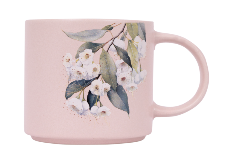 Native Blooms White Floral Mug