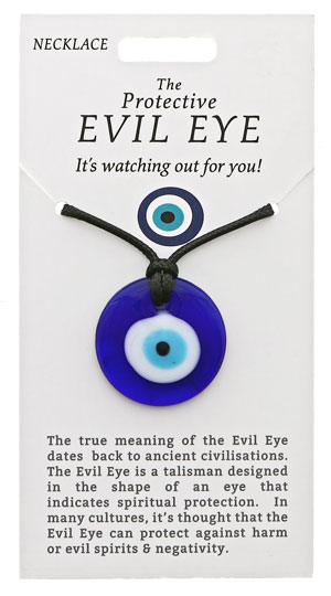 The Protective Evil Eye Blue Round Necklace 2.5CM