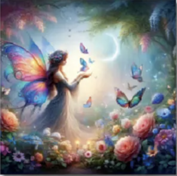 Fairy Flutter Tempered Glass Wall Art