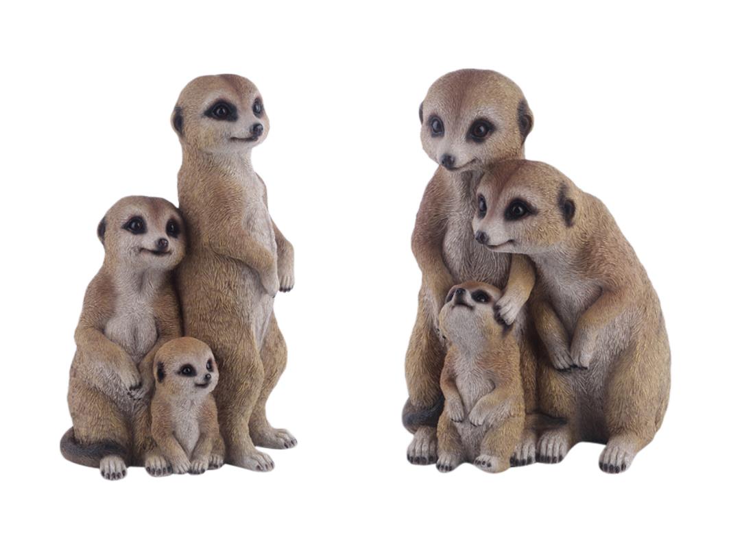 30cm Standing Meerkat Family
