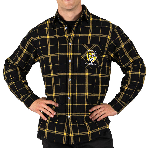 AFL Richmond Tigers 'Mustang' Flannel Shirt 3XL
