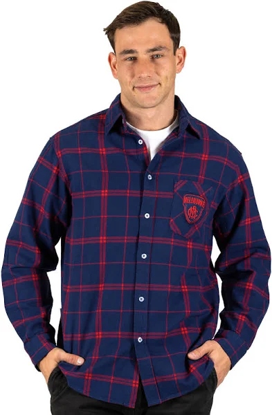 AFL Melbourne 'Mustang' Flannel Shirt L