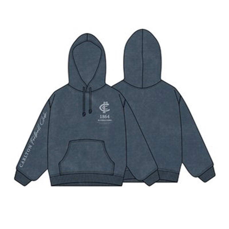 Carlton Blues Acid Wash Hood Blue