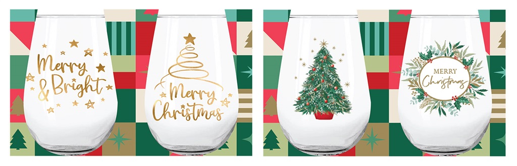Christmas Wine Tumblers