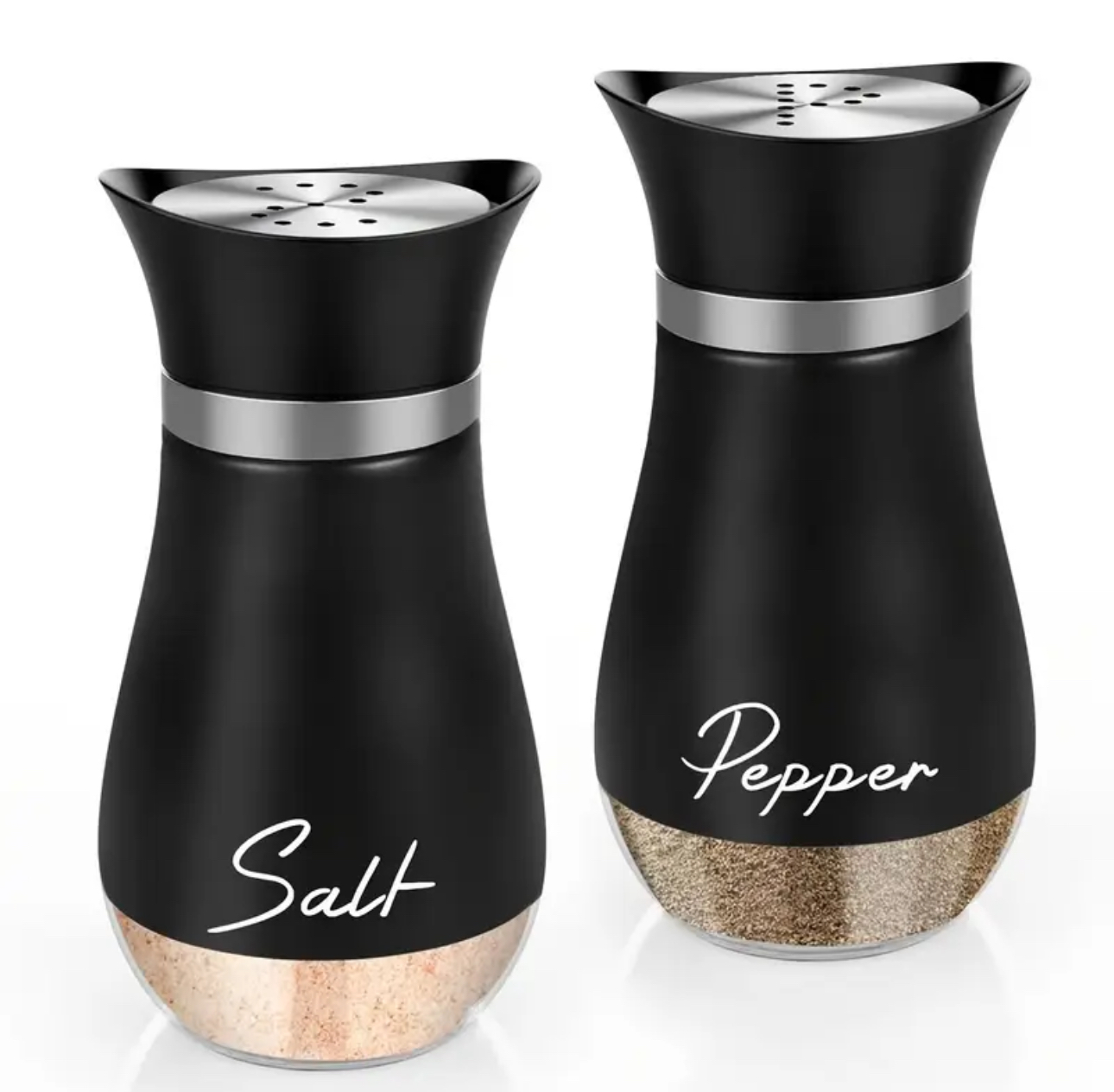 Salt And Pepper Shakers Set Black