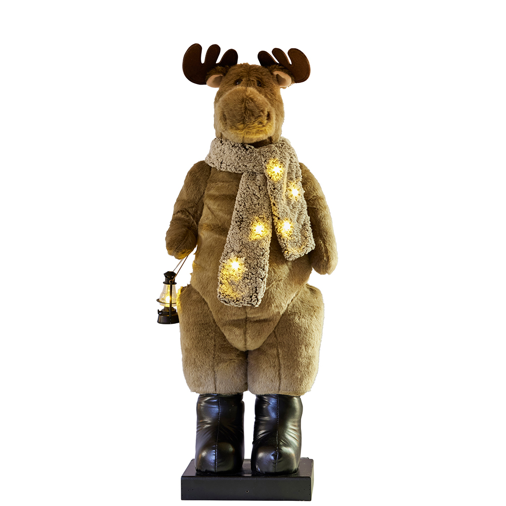 Animated Christmas Moose with music & Lights, 110cm