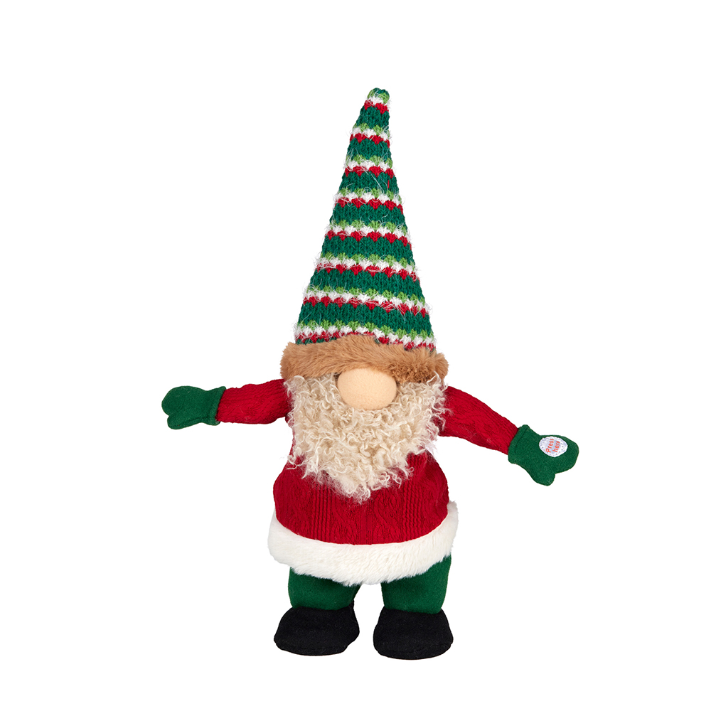 Christmas Gnome with Animation & Singing, 41cm