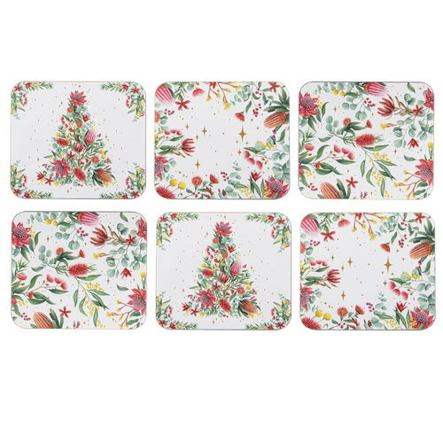 Twinkling Blooms 6pk Coaster