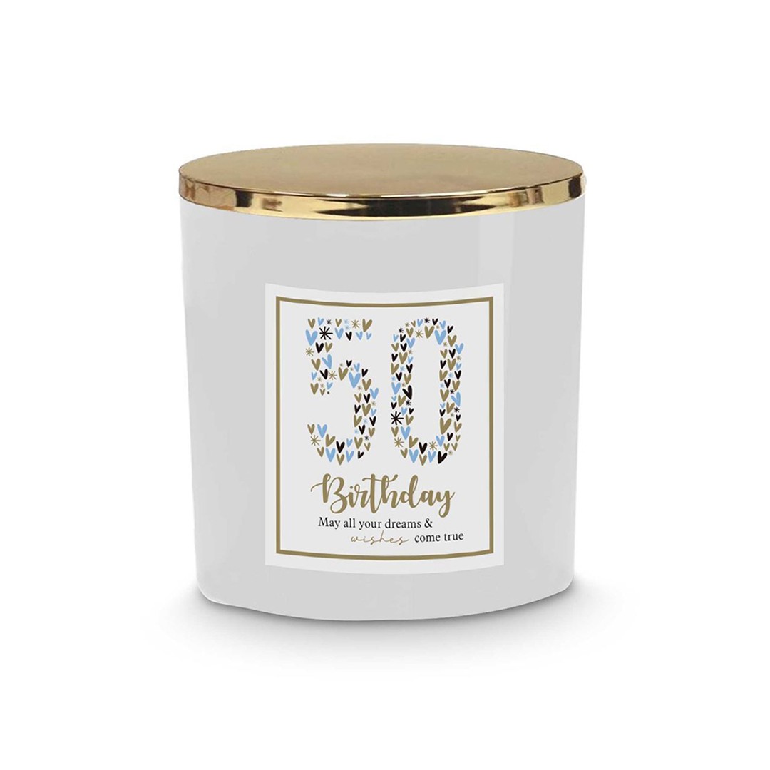 50Th Heart Candle