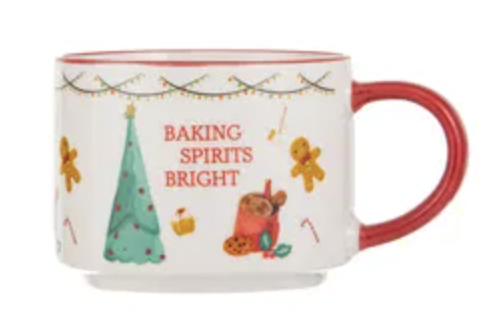 Twinkling Blooms Festive Mugs