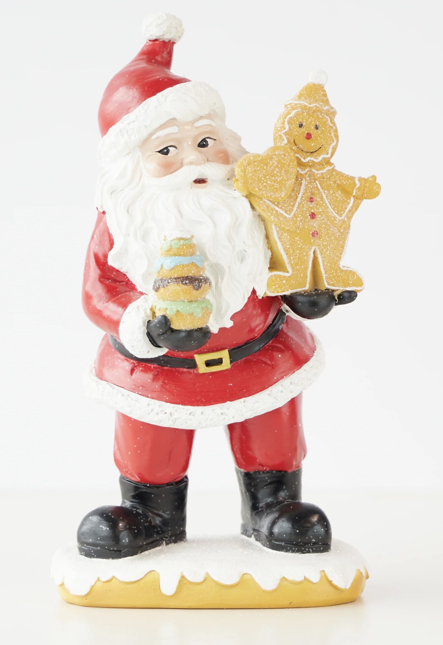 Santa With Gingerbread Statue