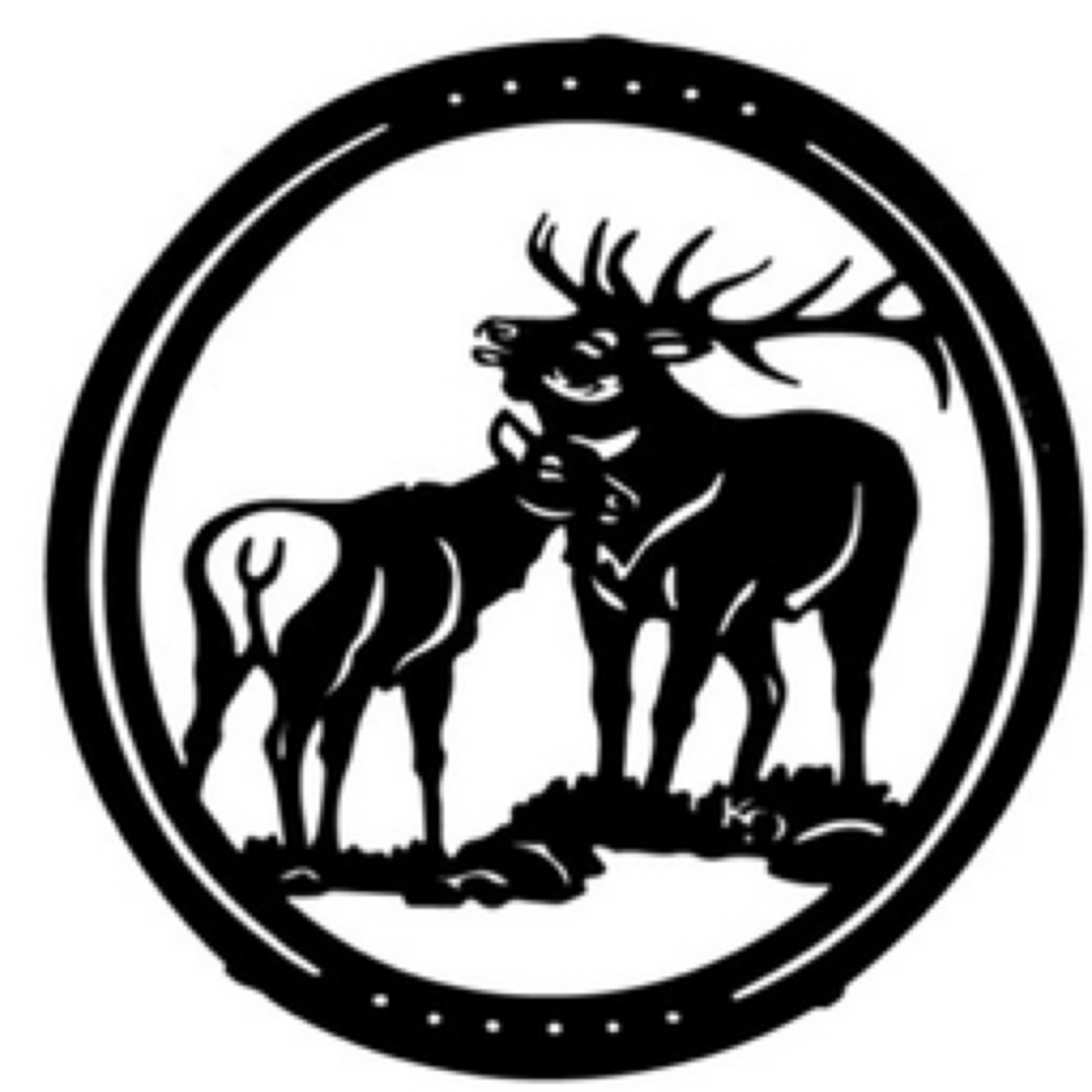 2 Deer Wall Art 90cm