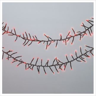 500 LED Connectable Cluster String Light Red