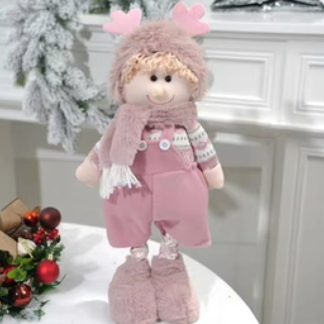 Christmas Plush Retractable Boy 48cm pink